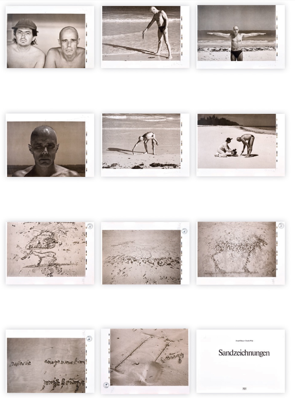 Joseph Beuys: Sandzeichnungen / 1978 / komb. technika / 50 x 70 cm / vyv. cena 230 000 Kč
