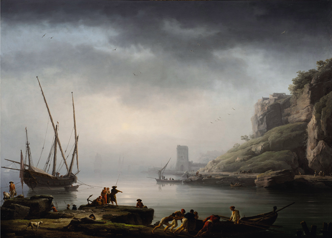 Joseph Vernet : Rybáři za svítání / 1747 / olej na plátně / 98 x 134 cm / Sotheby’s 26. 3. 2015 / 400 – 600 tisíc EUR