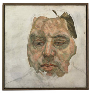 Lucian Freud: Francis Bacon / 1956-57 / olej a uhel na plátně / 35,5 cm x 35,5 cm / Christie´s London 19. 10. 2008 / 9 370 759 USD