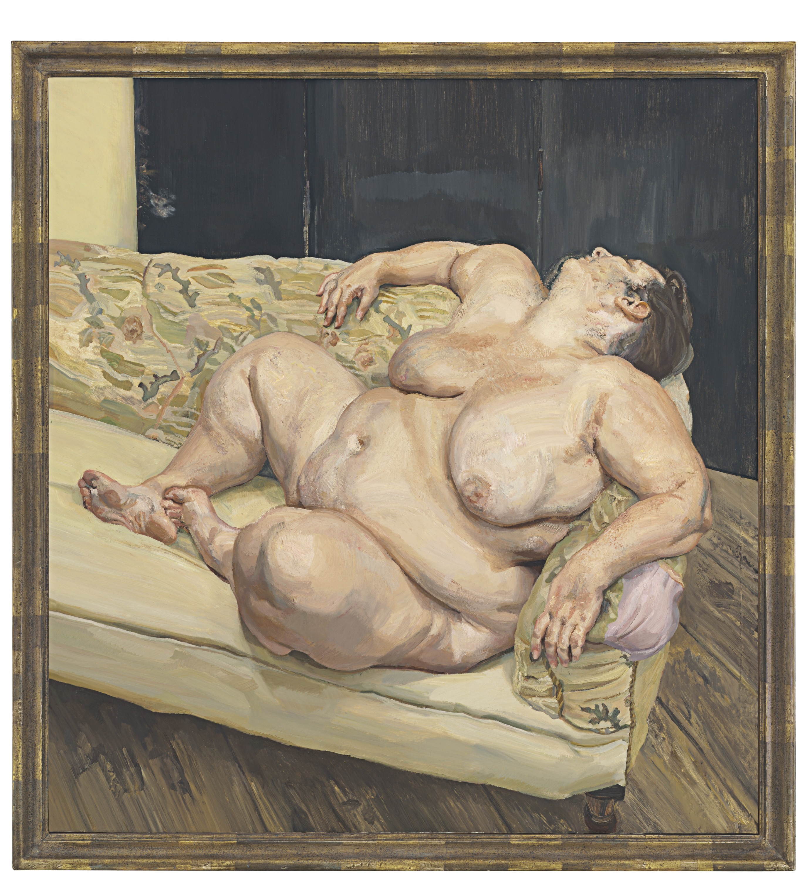 Lucian Freud: Benefits Supervisor Resting / 1994 / olej na plátně / 150,5 x 161,2 cm/ Christie´s / cena: 56 165 000 USD