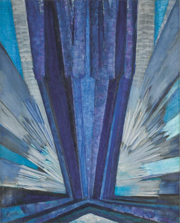 František Kupka: The Shape of Blue / 1913 / oil on canvas / 73 x 60 cm / 57 422 500 Kč / Adolf Loos Apartment and Gallery / 18. 4. 2012
