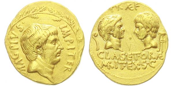 Sextus Pompeius, aureus / Aurea Numismatika 7. 12. 2013 / 1 287 000 Kč