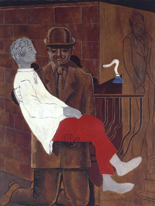Max Ernst: Revoluce noci (Pieta), 1923,