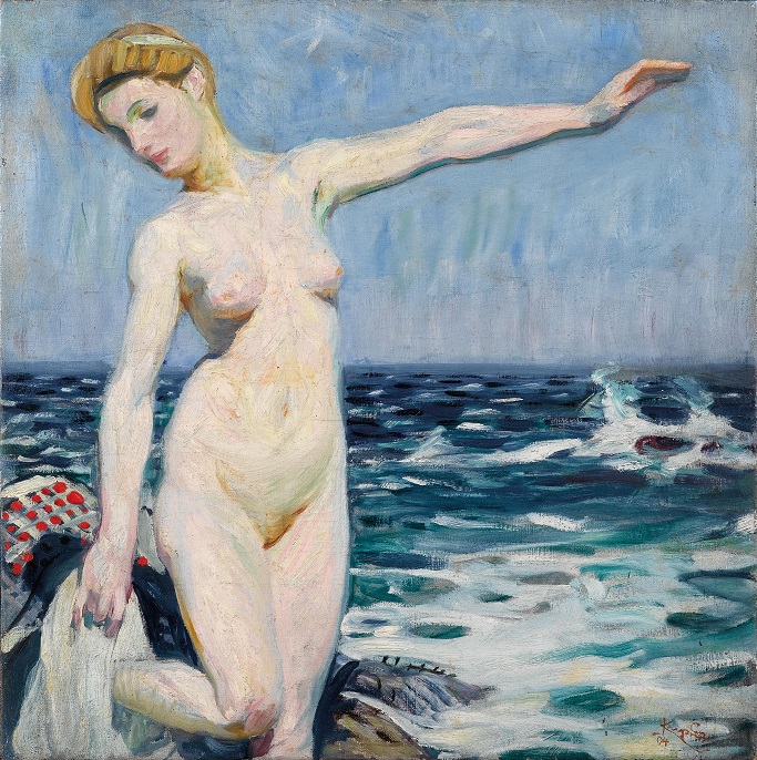 František Kupka: Koupající se (Badende) / 1904 / olej na plátně / 56 x 56 cm / Dorothum Wien 25. 11. 2015 / 295 800 Eur