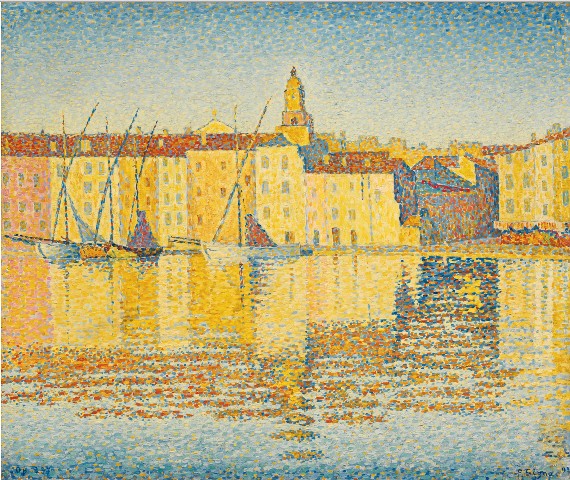 Paul Signac: Maisons du Port, Saint-Tropez / 1892 olej na plátně / 46.5 x 55.3 cm odhadní cena: 8 - 12 000 000 USD