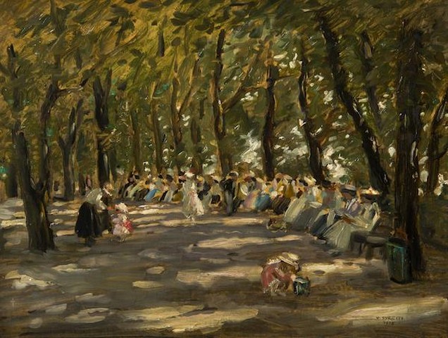 Viktor Stretti: Ze Žofína, 1915 (?), olej na plátně, 37 x 49 cm,  cena: 156 000 Kč