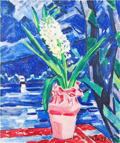Václav Špála: Bílá hyacinta / 1938 olej na plátně / 65 x 54 cm cena: 1 464 000 Kč