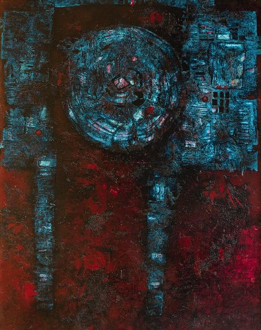 Mikuláš Medek: Festival kruhu / 1962 olej na plátně / 161 x 125 cm cena: 5 546 000 Kč / 1. Art Consulting 9. 6. 2016