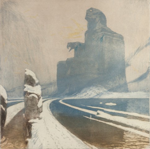 František Kupka: Černý idol, 1900–03 tisk, papír, 34,5 x 34,5 cm, cena: 120 000 Kč