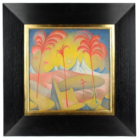 Jan Zrzavý: Fantastická krajina, 1910–13 olej na plátně, 49,5 x 49,5 cm, cena: 14 400 000 Kč