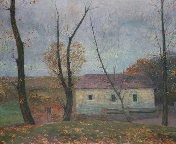 3-5/ Podzimní nálada, před rokem 1900 olej na plátně 100 x 120,5 cm  cena: 2 160 000 Kč Dorotheum 26. 5. 2007