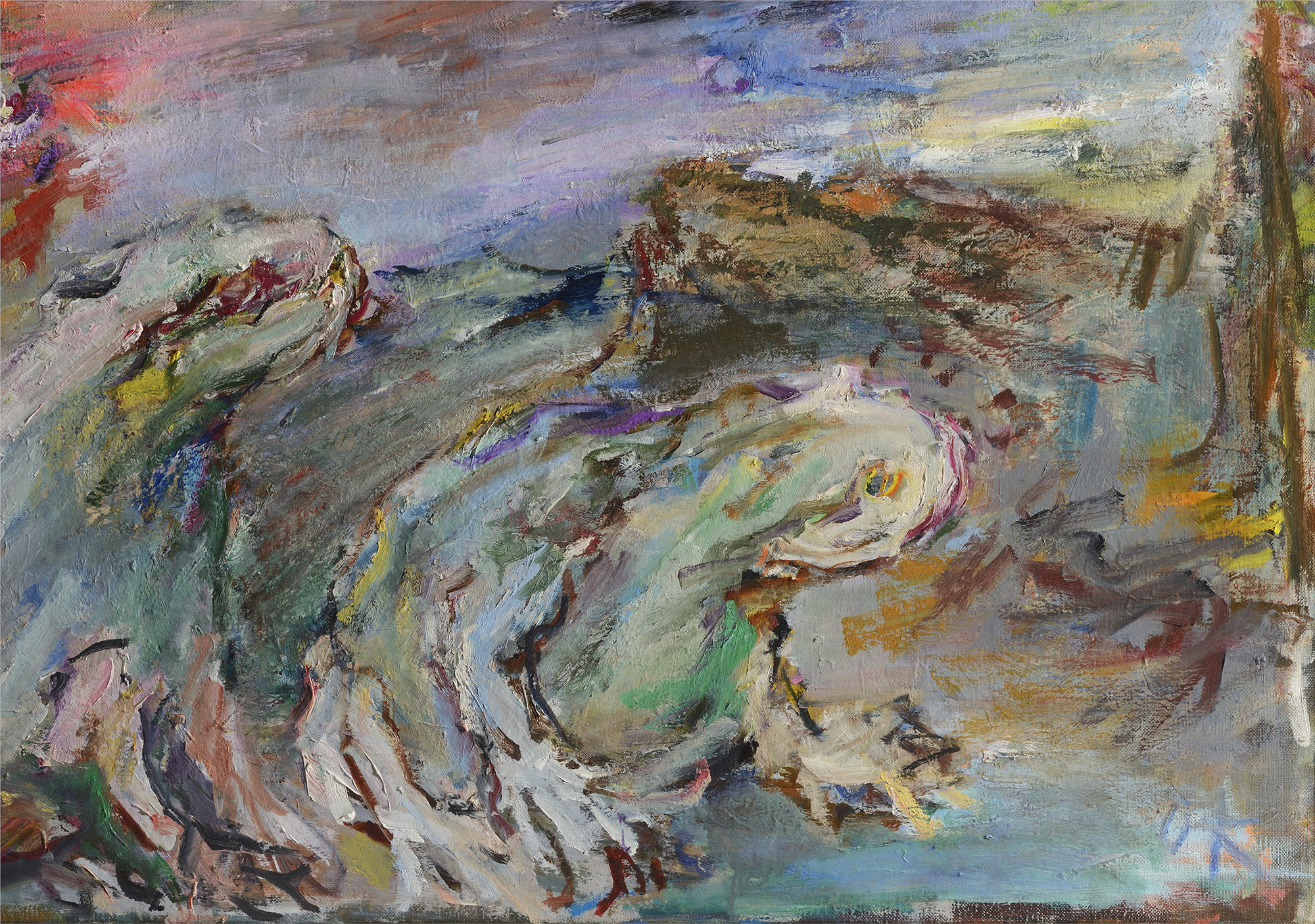 Oskar Kokoschka: Žáby, 1968, olej na plátně, 61 x 92 cm, vyvolávací cena: 25 000 000 Kč (bez provize)