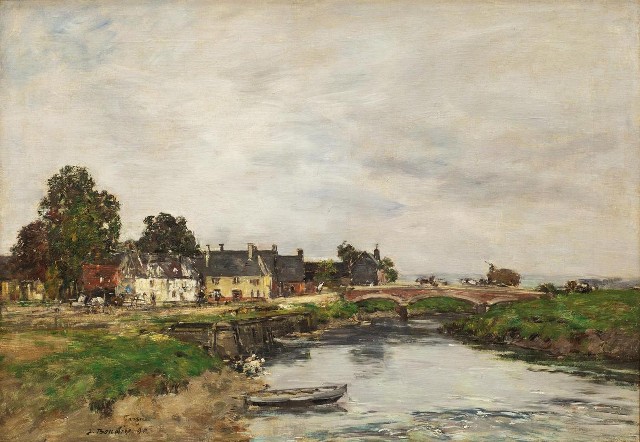 Eugéne-Louis Boudin: Touques, le vieux port a marée basse / 1890	 olej na plátně / 46 x 65 cm / cena: 2 856 600 Kč / European Arts 6. 3. 2016