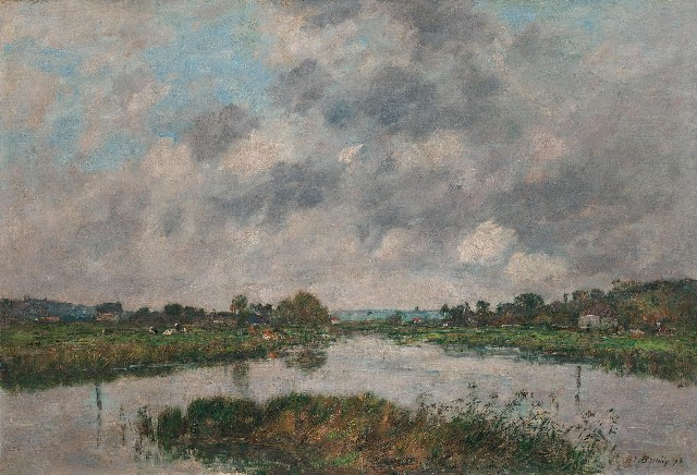 Eugéne-Louis Boudin: Riviére Morte a Deauville / 1893	 olej na plátně / 51 x 75 cm	 cena: 2 049 300 Kč / European Arts 2. 10. 2016