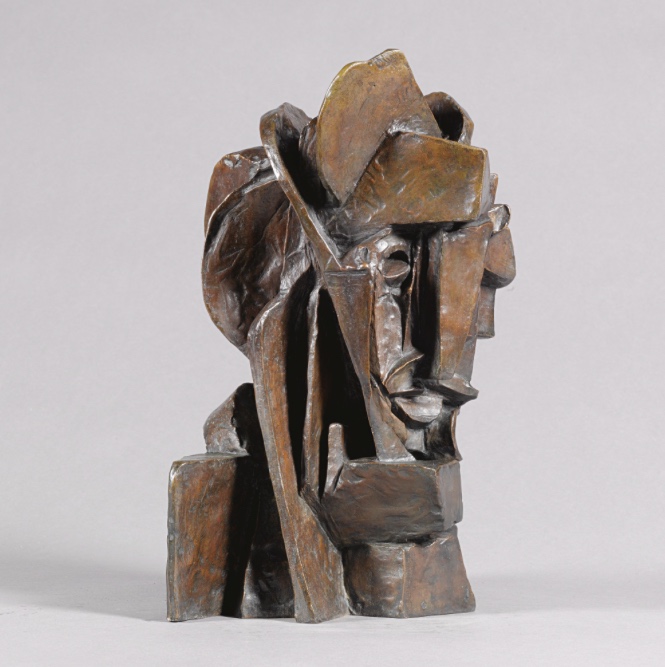 Emil Filla: Kubistická hlava, 1913–14, novodobý odlite