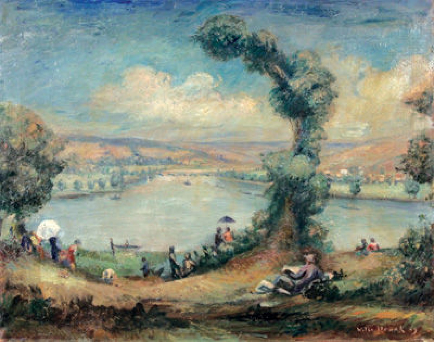 Willi Nowak: Letní krajina na Labi, 1929 olej, 71,5 x 90,5 cm cena: 374 000 Kč 1. Art Consulting, 15. 5. 2005