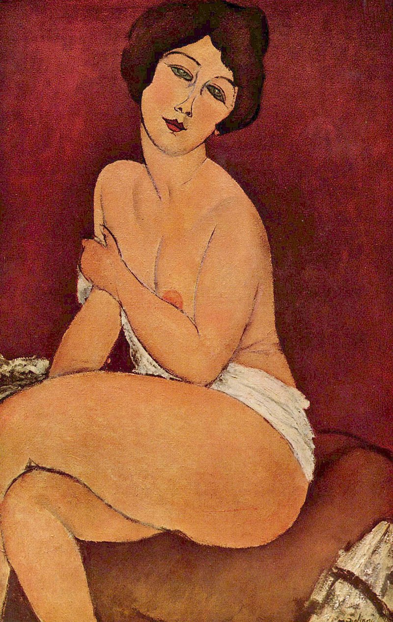 Amadeo Modigliani: Akt sedící na pohovce / 1917 