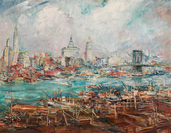 Maxim Kopf: New York, 1941-42 olej na plátně, 71,5 x 91,5 cm dosažená cena: 47 880 EUR Im Kinsky, Vídeň, 19. 6. 2018 