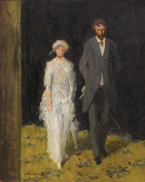 Max Švabinský: Autor s chotí na procházce, 1915,