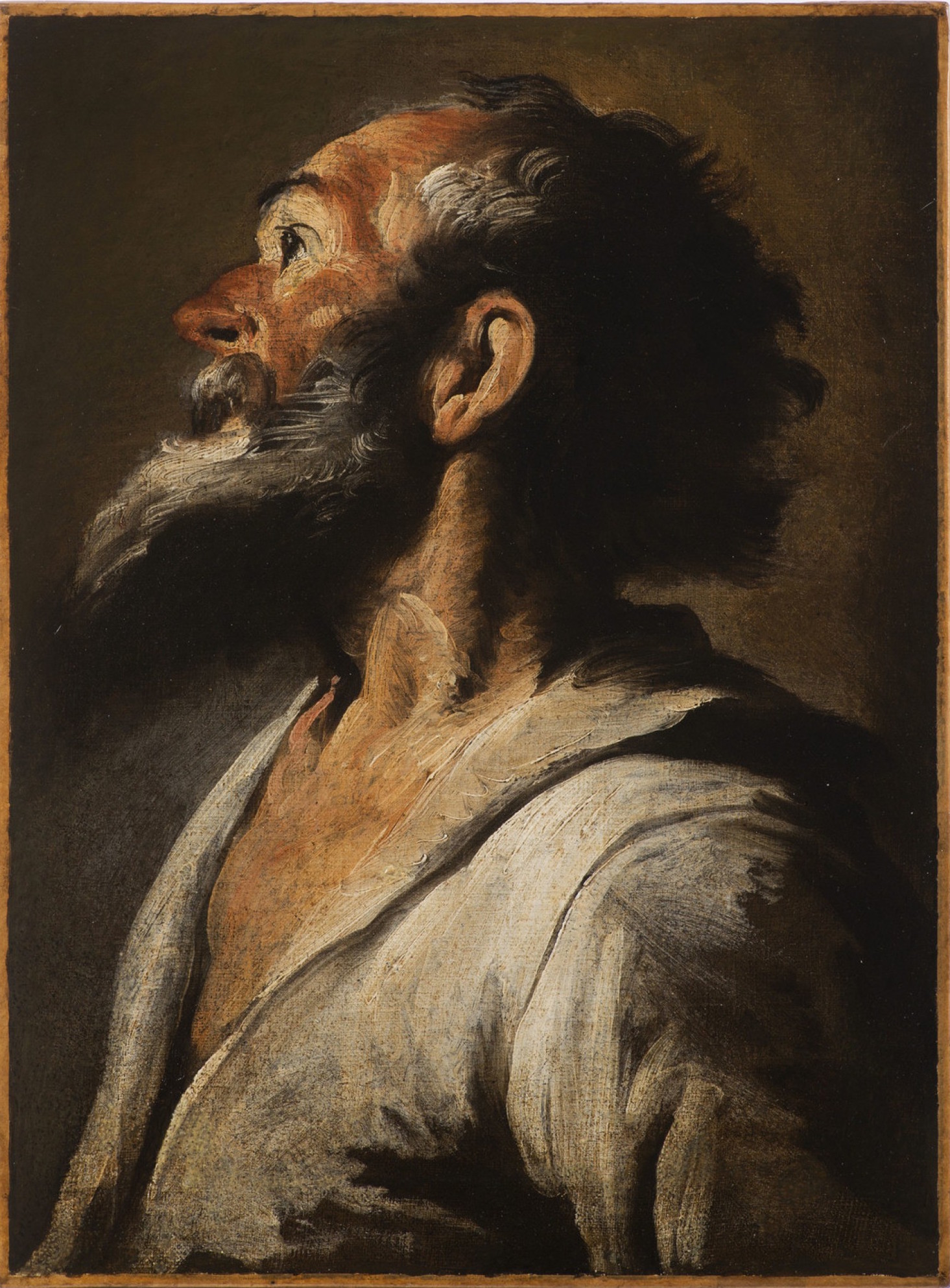 7-8/ Bernardo Strozzi: studie hlavy vousatého muže  olej na plátně, 38 x 29 cm cena: 930 000 Kč, Arcimboldo 18. 11. 2018 