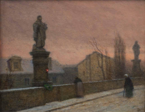 Jakub Schikaneder: Na Karlově mostě, 1910–15
