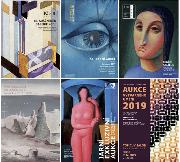 Aukční katalogy, únor–červen 2019