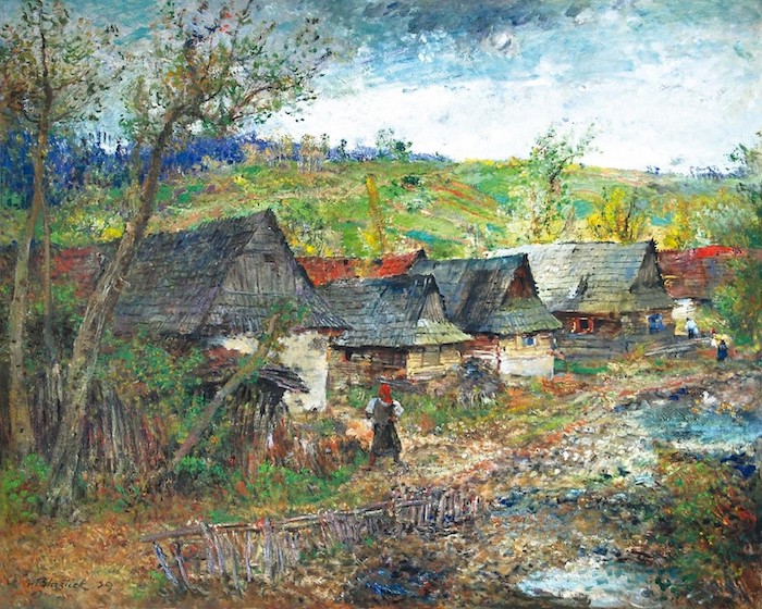 Oldřich Blažíček: Krajina s vesnicí, 1939