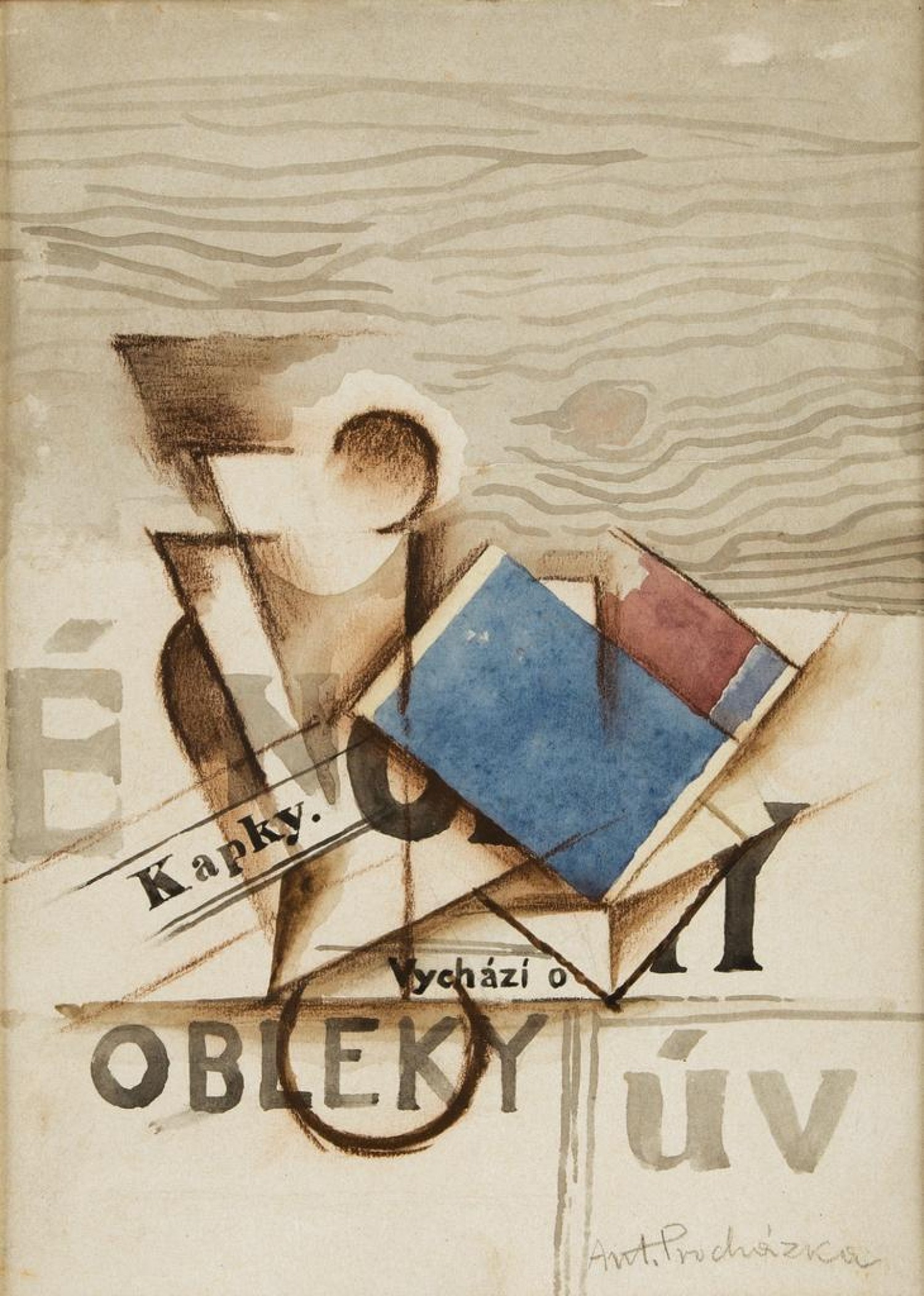 Antonín Procházka: Kapky II, 1914-1915 akvarel, křída (podložka neuvedena), 25 x 17,7 cm  cena: 660 000 Kč 1. Art Consulting 9.10.2016