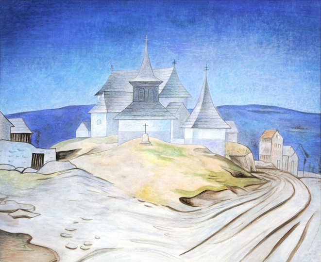 Jan Zrzavý: Kostel v Krásné Hoře, kolem 1940