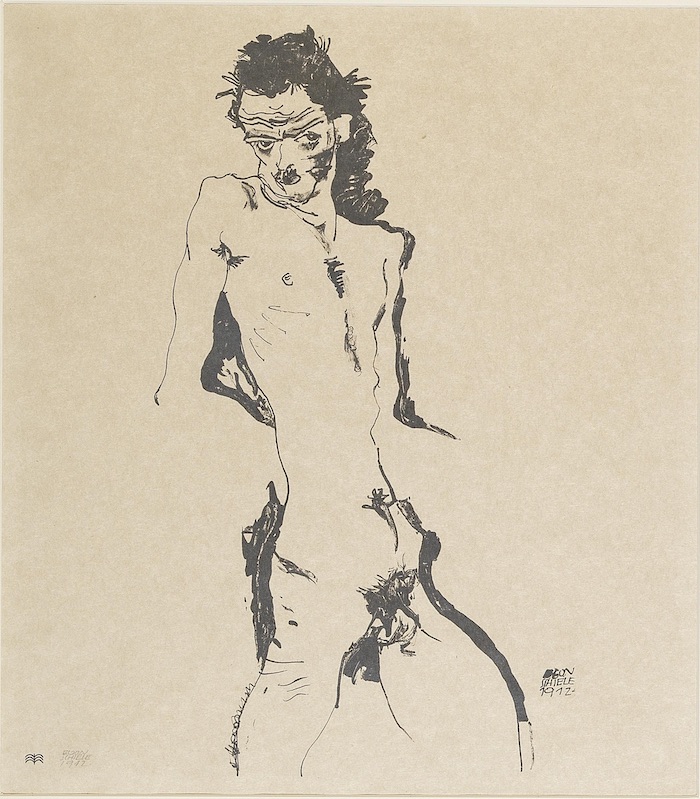 Egon Schiele: Mužský akt, 1912