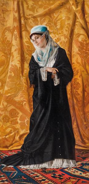 Osman Hamdi Bey: Turecká dáma v Konstantinopoli, 1881