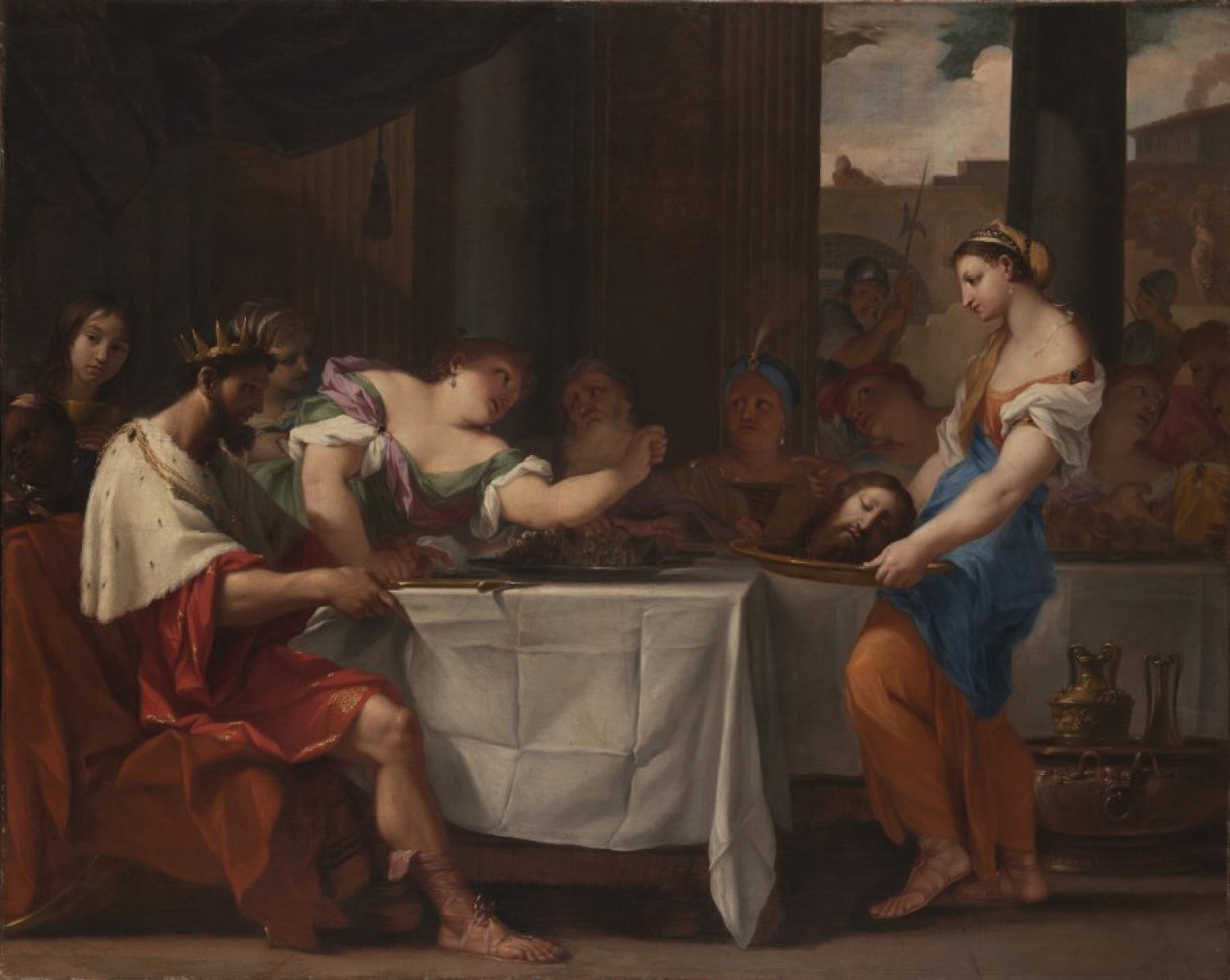 Abraham Godyn: Salome, kol. roku 1700,  olej na plátně, 153 x 193 cm vyvolávací cena: 400 000 Kč (+ 24% provize) Arthouse Hejtmánek 7. 7. 2020