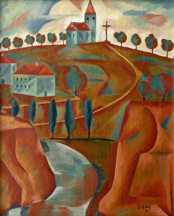 Jindřich Štyrský: Kostel na kopci (Sv. Šebestián), 1921