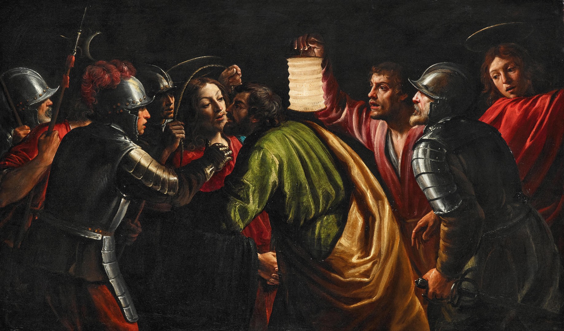 Giuseppe Vermiglio (1585–1635): Zajetí Krista, olej na desce, 53,1 x 89,6 cm, odhadní cena: 400 000 - 600 000 EUR