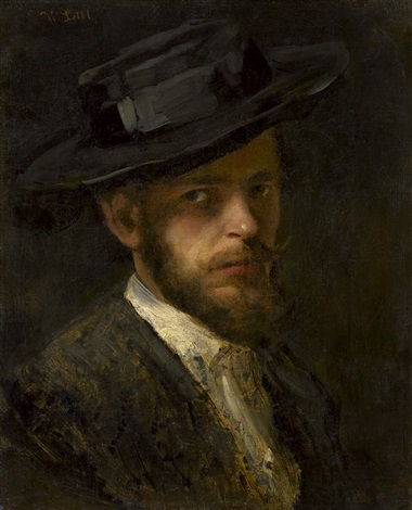 Wilhelm Leibl: Autoportrét v černém klobouku