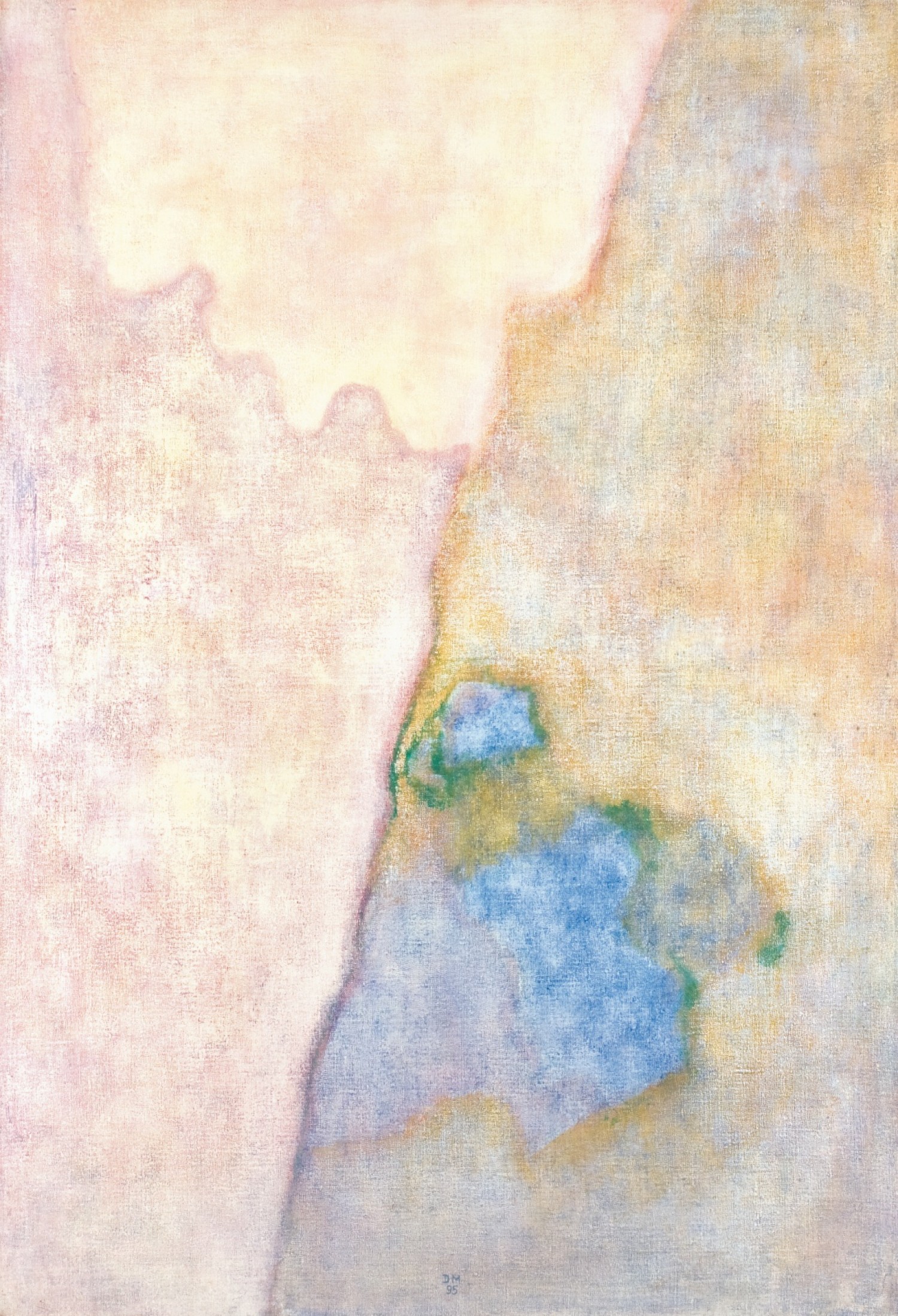 Daisy Mrázková: Skály, 1995, tempera na plátně, 125 x 95 cm, cena: 175 000 Kč, Prague Auctions 5. 10. 2014