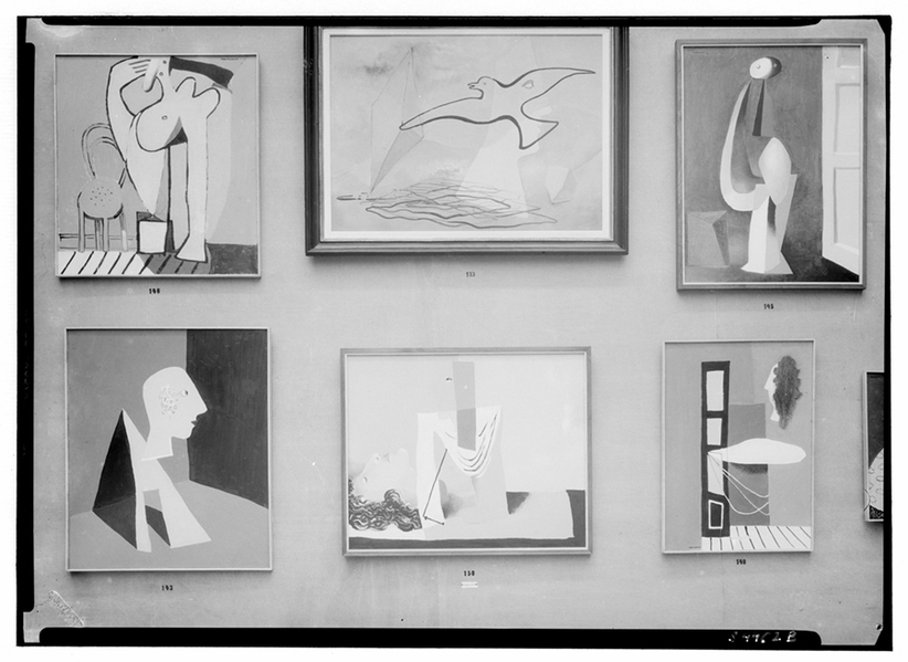 Wachsmanovy obrazy na výstavě Poesie 1932, foto: Josef Sudek