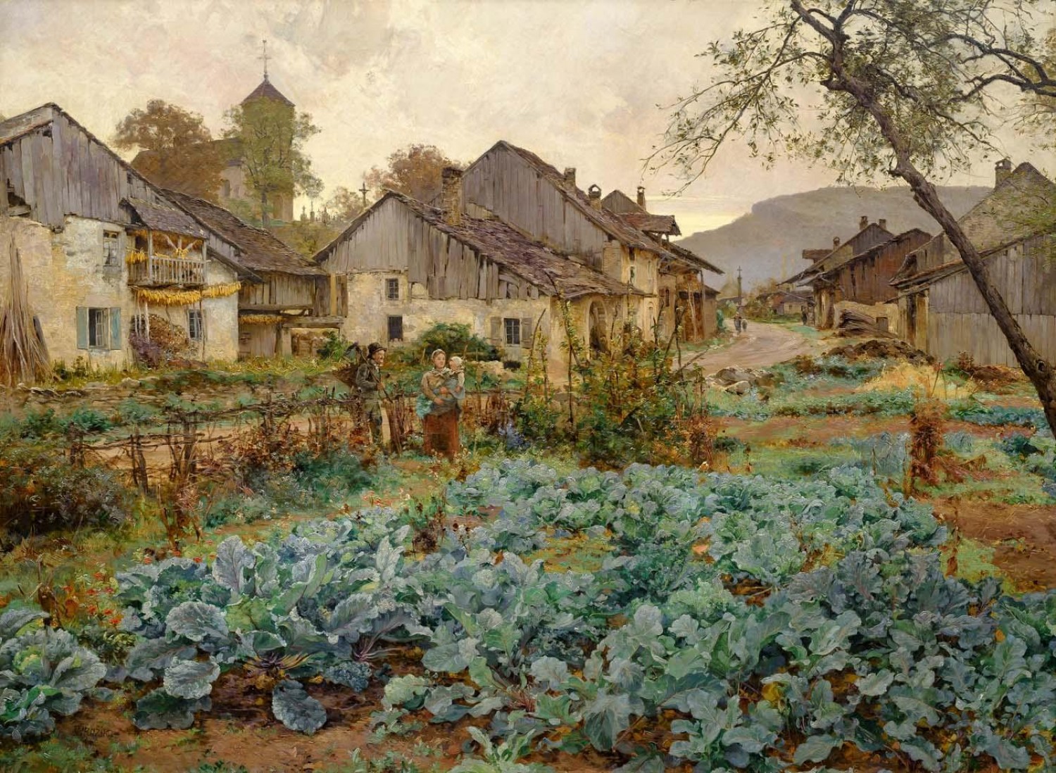 Václav Brožík: Z bretaňského venkova, 90. léta 19. století, olej na plátně, 107 x 148 cm, vyvolávací cena: 1 700 000 Kč (+ 20% provize), Galerie Kodl 28. 11. 2021