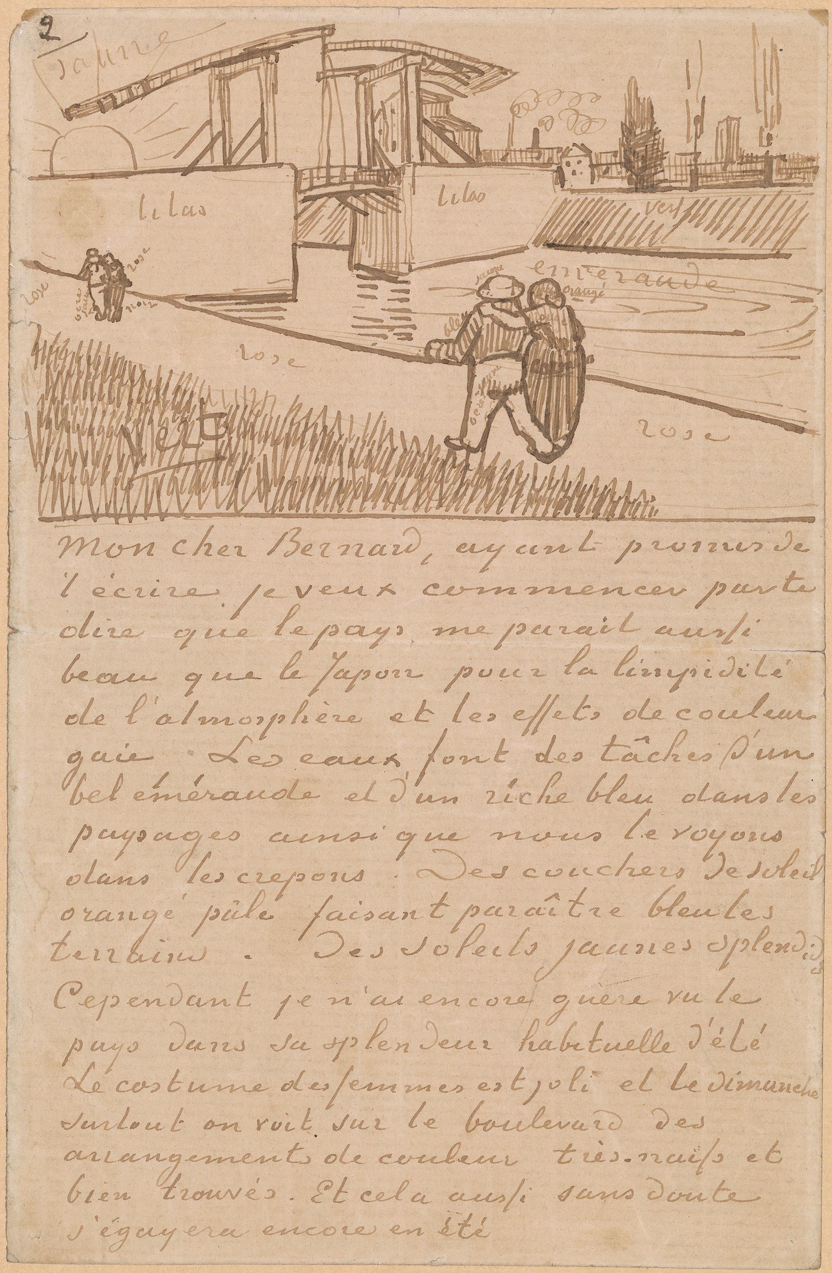 Vincent van Gogh: dopis Emilu Bernardovi, 18. března 1888 Morgan Library & Museum, New York
