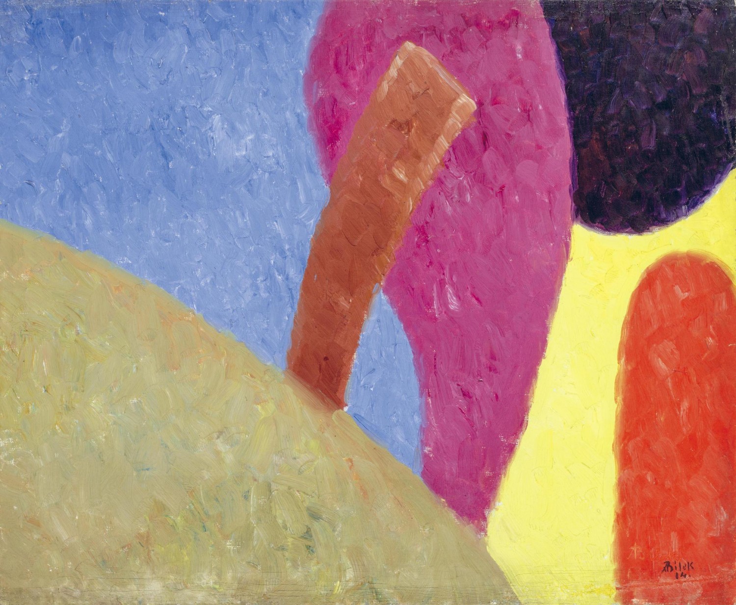 Alois Bílek: Bez názvu (Kompozice), 1914, olej na plátně, 53 x 65 cm, cena: 720 000 Kč, 1. Art Consulting 24. 10. 2021