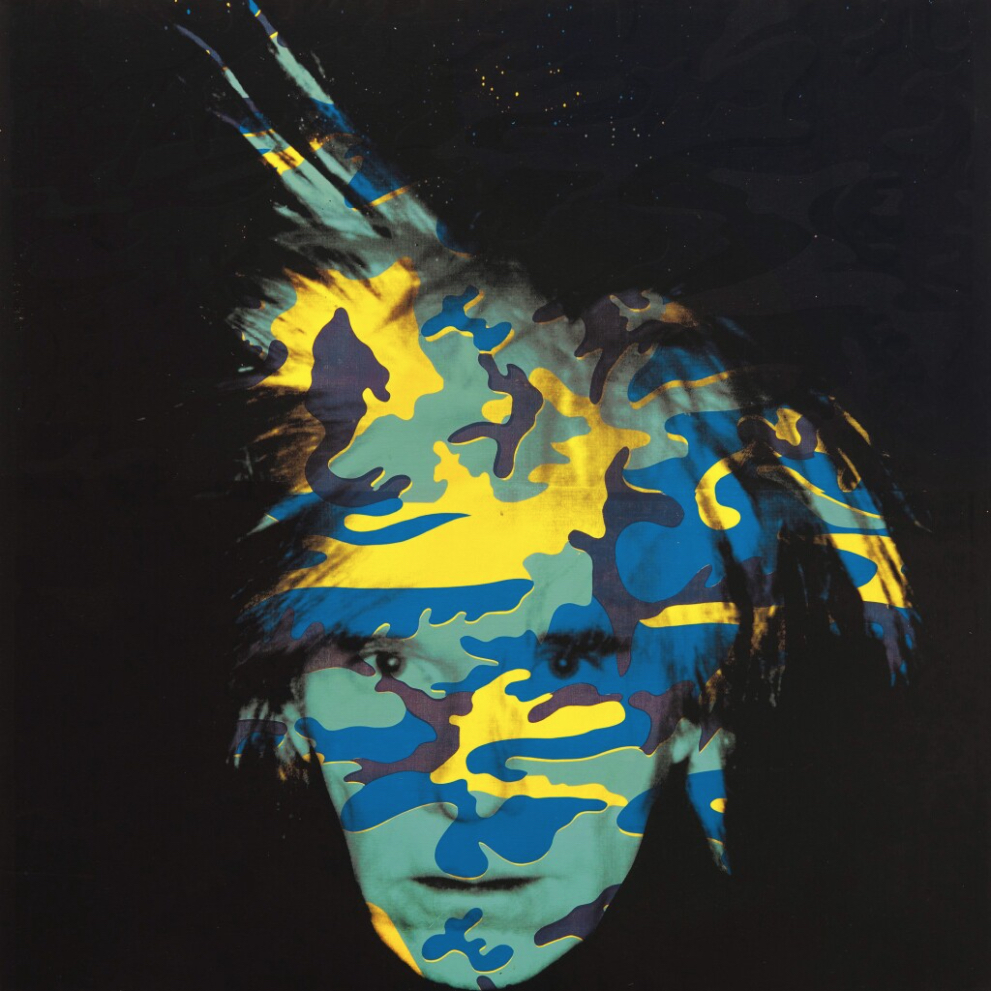 Andy Warhol: Autoportrét, 1986, akryl a sítotisk na plátně, 203,2 x 203,5 cm,  Sotheby´s New York 16. 5. 2022 cena: 18 708 500 USD