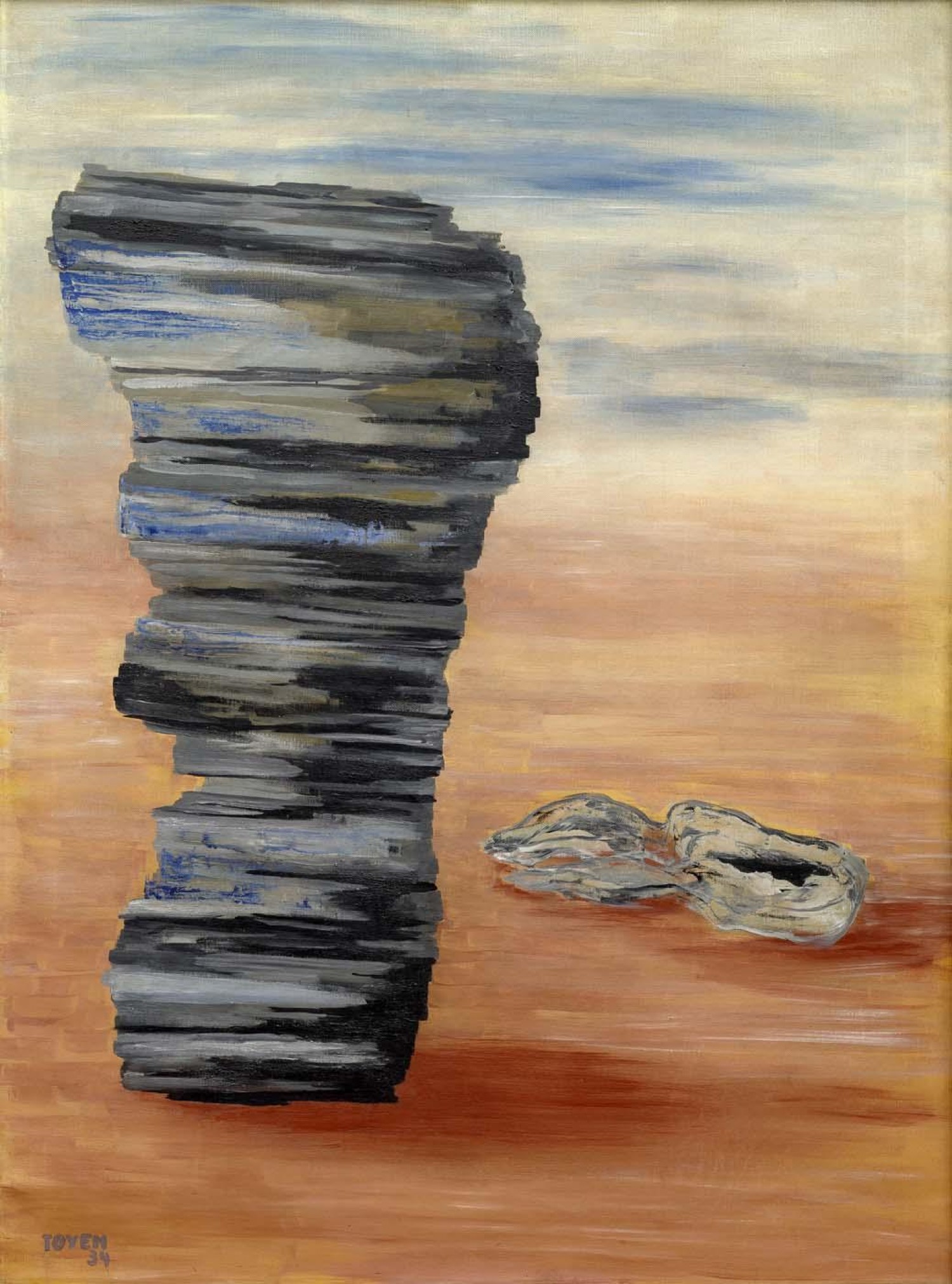 2/ Toyen: Samotáři, 1934, olej na plátně, 110 x 81 cm, Galerie Kodl 29. 5. 2022, cena: 54 000 000 Kč