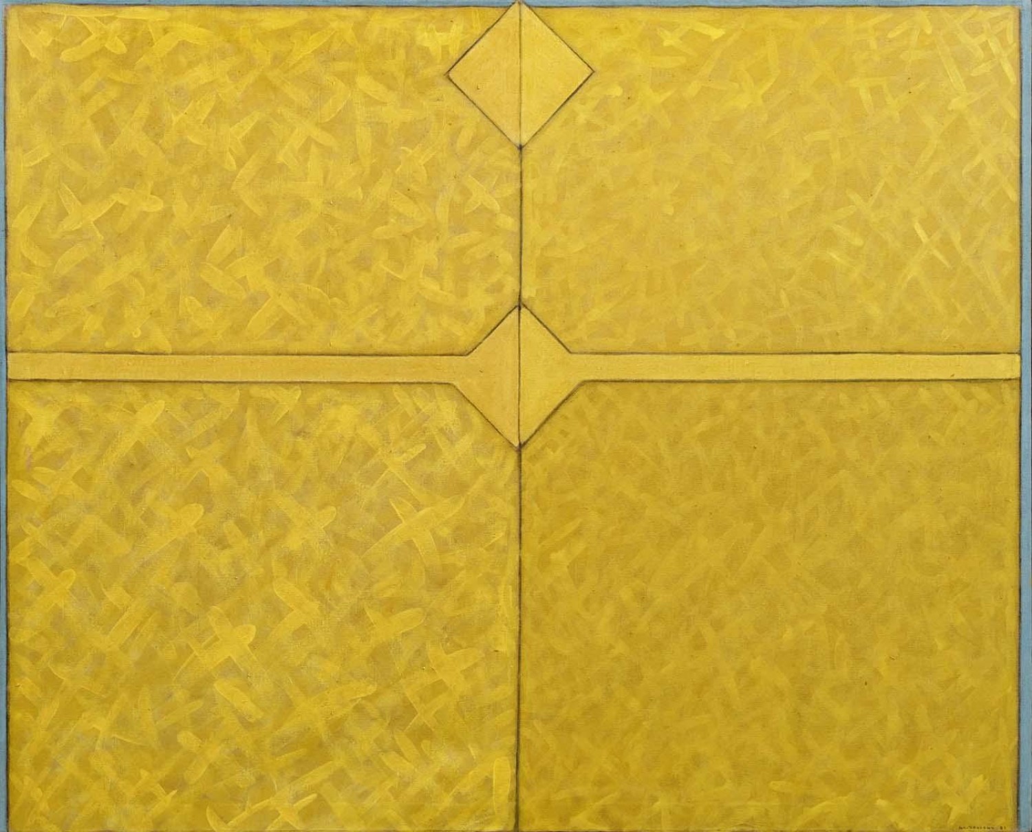 Jiří Načeradský: Žlutá, 1981, olej na plátně, 130 x 162 cm, Galerie Kodl 29. 5. 2022, cena: 372 000 Kč