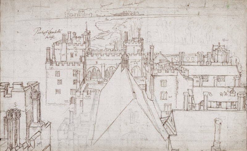 Václav Hollar: Pohled přes střechy Lambethského paláce