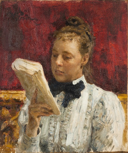 Ilja Jefimovič Repin: Nordmanová nad knihou / 1900