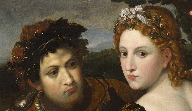 Paris Bordone: Venuše, Amor, Bakchus a Diana / 1550 olej, plátno / 97 x 142 cm Arthouse Hejtmánek 22. 5. 2014 / 12 400 000 Kč