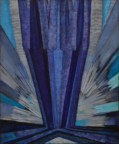 František Kupka: Tvar modré / 1913 olej na plátně / 73 x 60 cm cena: 57 422 500 Kč