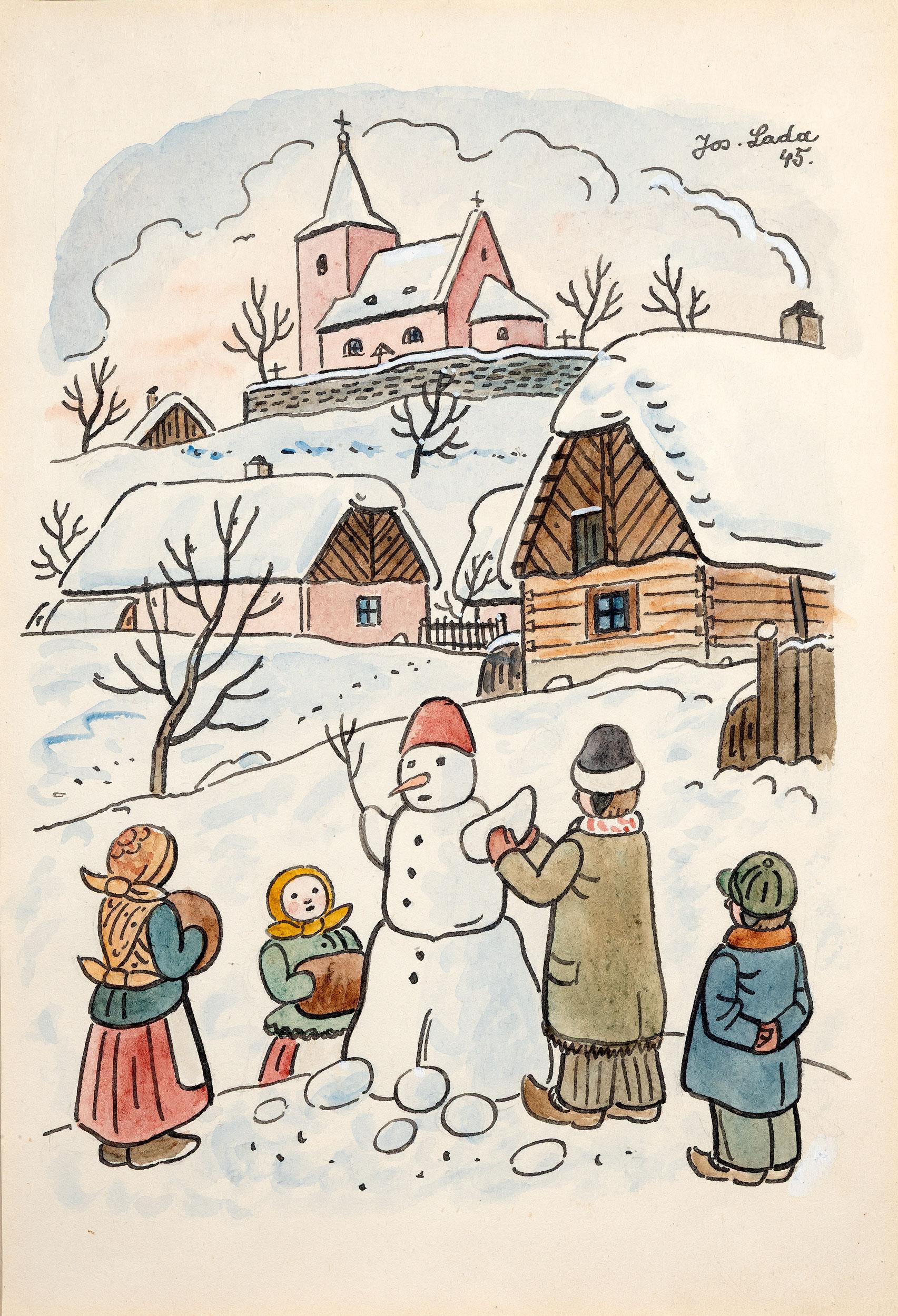 Stavění sněhuláka