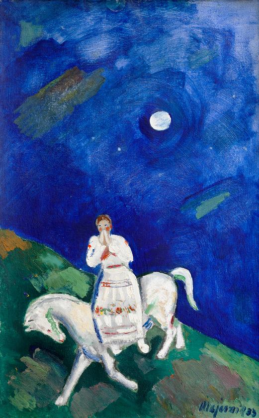 Cyprián Majerník: Dievča na bielom koni, olej na plátne, 1933